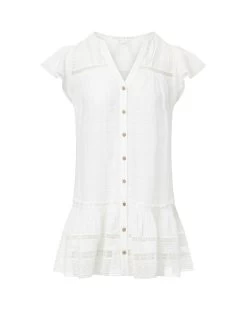 Veronica Beard Mirtea Cotton Dress -Veronica Beard 2302CO8420538 WHITE