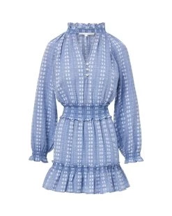 Veronica Beard Espie Striped Dress -Veronica Beard 2302EM4220678 BLUE OFF WHITE