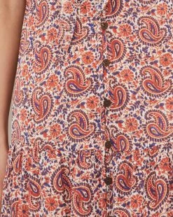 Veronica Beard Abilene Paisley Dress -Veronica Beard 2302vo01720495 watermelon EF 80 A2blue product 03 94cbfac8