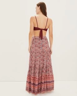 Veronica Beard Serence Paisley Skirt -Veronica Beard 2302vo0173214 watermelon EF 80 A2blue product 04 0ab39fcb