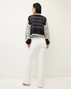 Veronica Beard Dorian Embroidered Linen Jacket 6 Veronica Beard Dorian Embroidered Linen Jacket -Veronica Beard 2304EM2610437 NAVY OFFWHITE PRODUCT 04