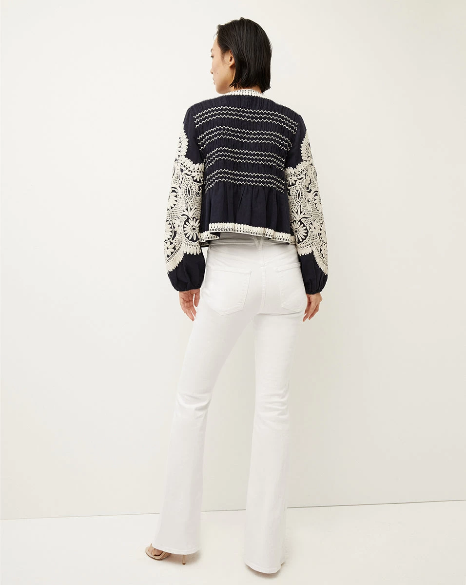Veronica Beard Dorian Embroidered Linen Jacket 3 Veronica Beard Dorian Embroidered Linen Jacket - Image 3
