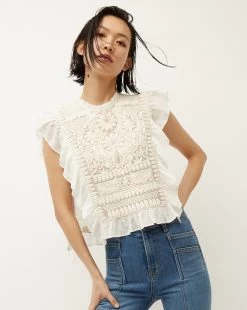 Veronica Beard Capriana Embroidered Top