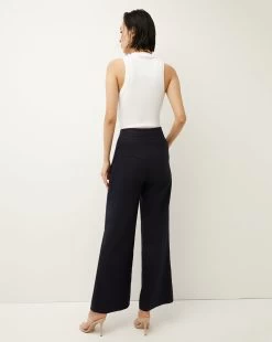 Veronica Beard Kuna Linen Pant 8 Veronica Beard Kuna Linen Pant -Veronica Beard 2304LN1460326 NAVY PRODUCT 04