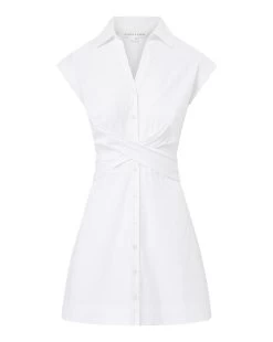 Veronica Beard Nagano Shirtdress -Veronica Beard 2304SCP20576 WHITE