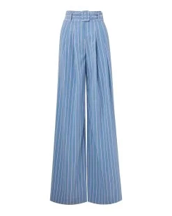 Veronica Beard Maliyah Striped Wide-Leg Pant -Veronica Beard 2304SH4560210