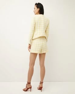Veronica Beard Bryne Tweed Jacket -Veronica Beard 2304TW3510419 PALEYELLOWWHITE PRODUCT 04