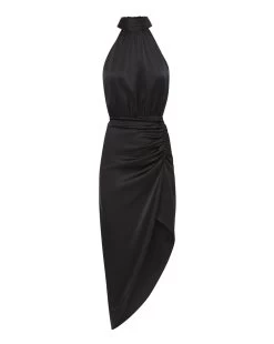 Veronica Beard Gabriella Silk Halter Dress -Veronica Beard 2305CHM0420224 BLACK