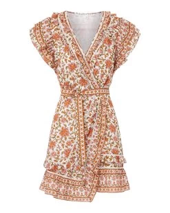 Veronica Beard Mikhail Floral Block-Print Dress 9 Veronica Beard Mikhail Floral Block-Print Dress -Veronica Beard 2305CO7620588