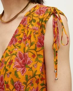 Veronica Beard Dovima Silk Dress -Veronica Beard 2305GGT0620617 HOTORANGEMULTI PRODUCT 03