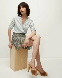 Veronica Beard Taras Floral-Silk Skirt -Veronica Beard 2305GGT063293 FORESTARMYMULTI PRODUCT 01