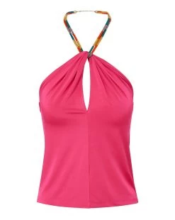 Veronica Beard Akeeva Beaded-Rope-Halter Top -Veronica Beard 2305JY5440488