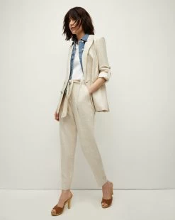 Veronica Beard Parineti Metallic-Linen Dickey Jacket -Veronica Beard 2305LN2510007 SILVER PRODUCT 04