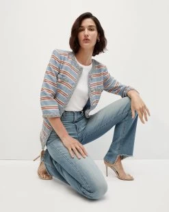 Veronica Beard Ginerva Braided-Rope Tie Jacket -Veronica Beard 2305ST2110439 BLUEMULTI PRODUCT 05