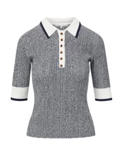 Veronica Beard Soza Polo Top 21 Veronica Beard Soza Polo Top -Veronica Beard 2306KN4139856 NAVY MULTI 0b129dac f065 4203 bcda d864ef617062