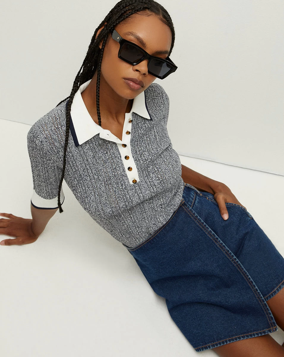 Veronica Beard Soza Polo Top 6 Veronica Beard Soza Polo Top - Image 6