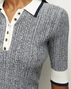 Veronica Beard Soza Polo Top 18 Veronica Beard Soza Polo Top -Veronica Beard 2306KN4139856 NAVYMULTI PRODUCT 03