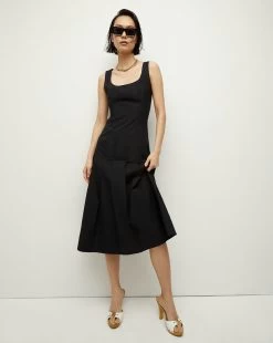 Veronica Beard Jolie Midi Dress -Veronica Beard 2306SCP20629 BLK PRODUCT 02