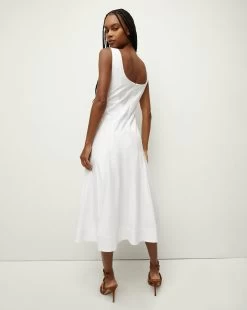 Veronica Beard Jolie Midi Dress -Veronica Beard 2306SCP20629 WHT PRODUCT 05
