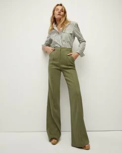 Veronica Beard Noda Linen Pant