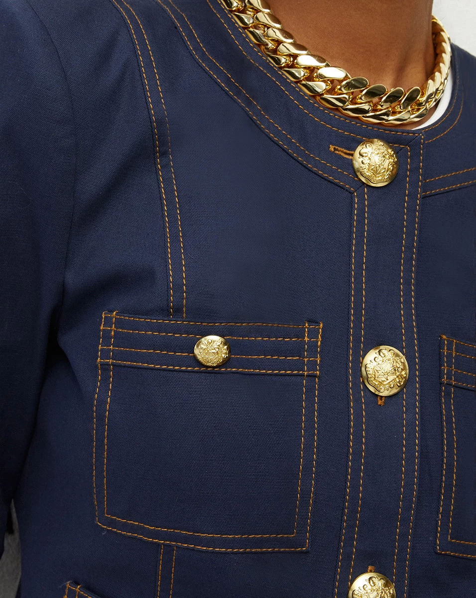 Veronica Beard Ferazia Cotton Jacket 3 Veronica Beard Ferazia Cotton Jacket - Image 3