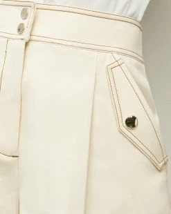 Veronica Beard Keita High-Rise Short 21 Veronica Beard Keita High-Rise Short -Veronica Beard 2306SU5360331 ECRU PRODUCT 03