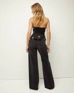 Veronica Beard Chaka Floral-Embroidered Bustier Top -Veronica Beard 2307EM4940553 PRODUCT 04