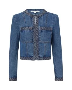 Veronica Beard Arrowe Denim Jacket -Veronica Beard 2307NV00510276 STONEBRIGHTBLUE