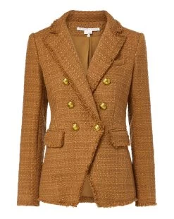 Veronica Beard Miller Tweed Dickey Jacket 11 Veronica Beard Miller Tweed Dickey Jacket -Veronica Beard 2307TW411492 CAMEL