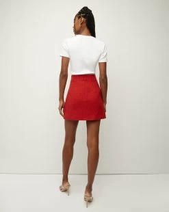 Veronica Beard Roman Tweed Miniskirt -Veronica Beard 2307TW413294 NANTUCKETRED PRODUCT 05