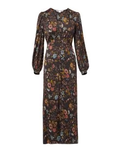 Veronica Beard Terina Floral Stretch-Silk Dress 11 Veronica Beard Terina Floral Stretch-Silk Dress -Veronica Beard 2308FL3320723 BLACK MULTI