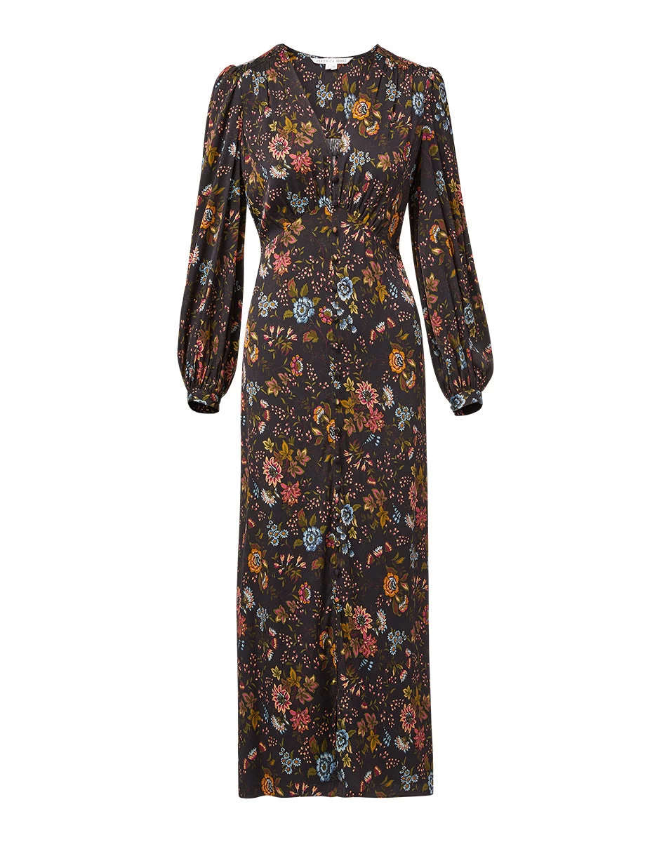 Veronica Beard Terina Floral Stretch-Silk Dress 6 Veronica Beard Terina Floral Stretch-Silk Dress - Image 6