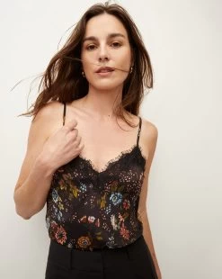 Veronica Beard 17 Veronica Beard Ciarlo Floral Lace-Trim Top