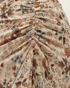 Veronica Beard Sira Floral Silk-Georgette Skirt -Veronica Beard 2308GGT0630264 ECRUMULTI PRODUCT 03