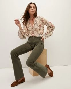 Veronica Beard Clarina Floral Silk-Georgette Top