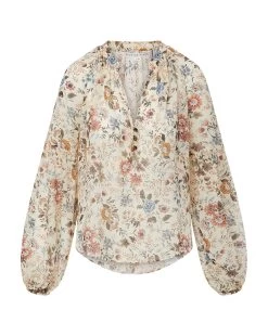 Veronica Beard Clarina Floral Silk-Georgette Top -Veronica Beard 2308GGT0640581 e7fbb4ba d542 421c 8594 df8803c5d006