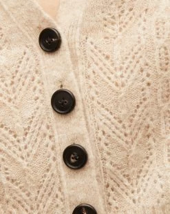 Veronica Beard Delent Knit Cardigan -Veronica Beard 2308KA1590228 HEATHERSAND PRODUCT 03