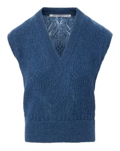 Veronica Beard Arida Knit Vest -Veronica Beard 2308KA1590229 BLUE 9bad3c85 d32a 450a bd35 aea9bf5798a5