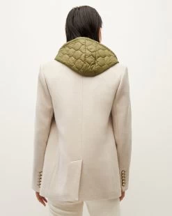 Veronica Beard Orine Hoodie Dickey -Veronica Beard 2308KA2250230 ARMY OATMEAL PRODUCT 04