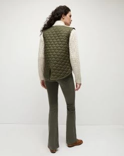 Veronica Beard Patra Mixed-Media Jacket -Veronica Beard 2308KA2290261 ARMY OATMEAL PRODUCT 04