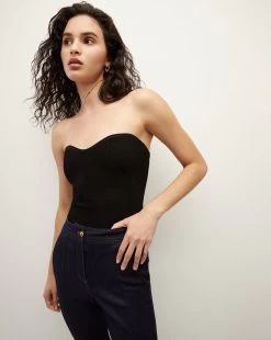 Veronica Beard Azura Strapless Knit Top