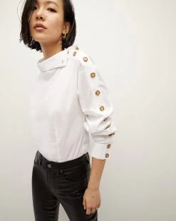 Veronica Beard Fauri Asymmetrical Poplin Shirt