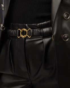 Veronica Beard Coolidge Vegan Leather Pant 8 Veronica Beard Coolidge Vegan Leather Pant -Veronica Beard 2308LT5160359 BLK PRODUCT 03