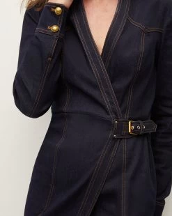 Veronica Beard Arlington Denim Wrap Dress -Veronica Beard 2308NV2620719 DARKOXFORD PRODUCT 03