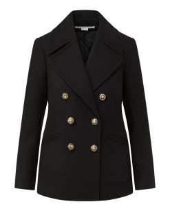 Veronica Beard Amira Wool-Blend Dickey Coat -Veronica Beard 2308OW02470261 BLACK