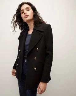 Veronica Beard Amira Wool-Blend Dickey Coat -Veronica Beard 2308OW02470261 BLK PRODUCT 02