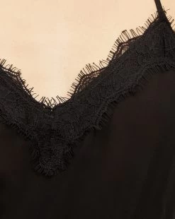 Veronica Beard Ciarlo Lace-Trim Top 8 Veronica Beard Ciarlo Lace-Trim Top -Veronica Beard 2308SD1940614 BLK PRODUCT 03