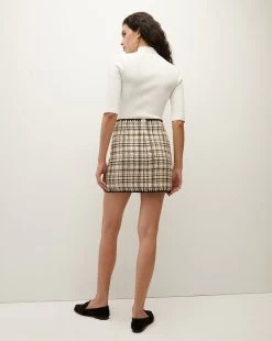 Veronica Beard Ohemia Crochet-Trim Tweed Miniskirt 8 Veronica Beard Ohemia Crochet-Trim Tweed Miniskirt -Veronica Beard 2308TW4430262 ECRU OCHRE PRODUCT 04
