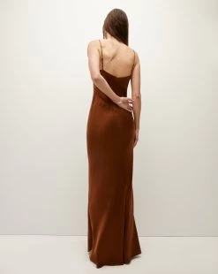 Veronica Beard Hamina Stretch-Silk Charmeuse Dress 10 Veronica Beard Hamina Stretch-Silk Charmeuse Dress -Veronica Beard 2309CHM0420734 DARKOCHRE PRODUCT 05