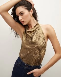 Veronica Beard Devonne Lamé Top